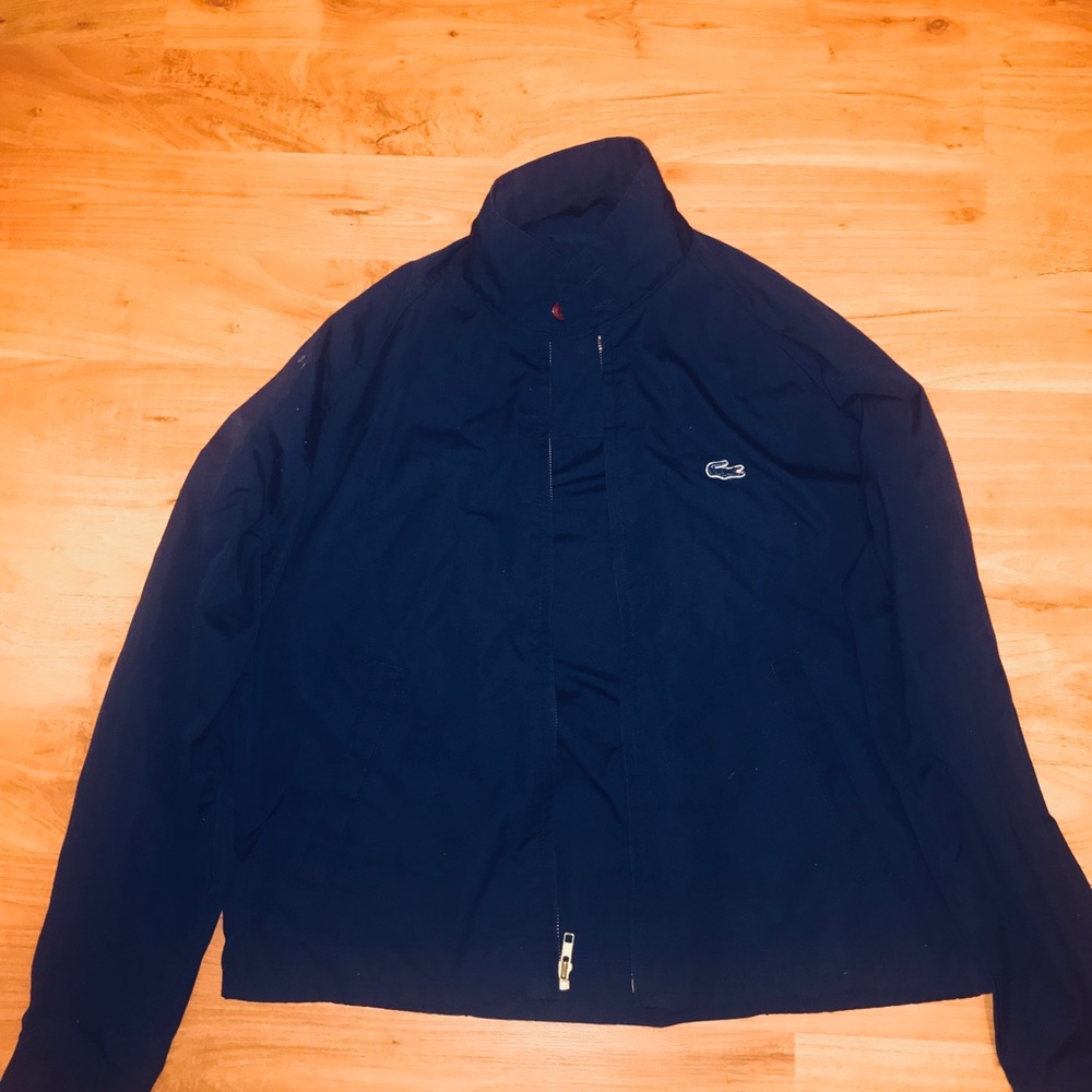 IZOD Lacoste Men Zip Up Collar M Blue